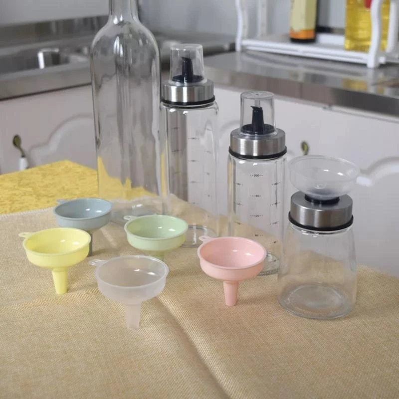 F19B 5 Pieces Wide-Mouth Plastic Funnel Set Color for Quick and Clean Cans and Container Durable Kitchen Household Gift