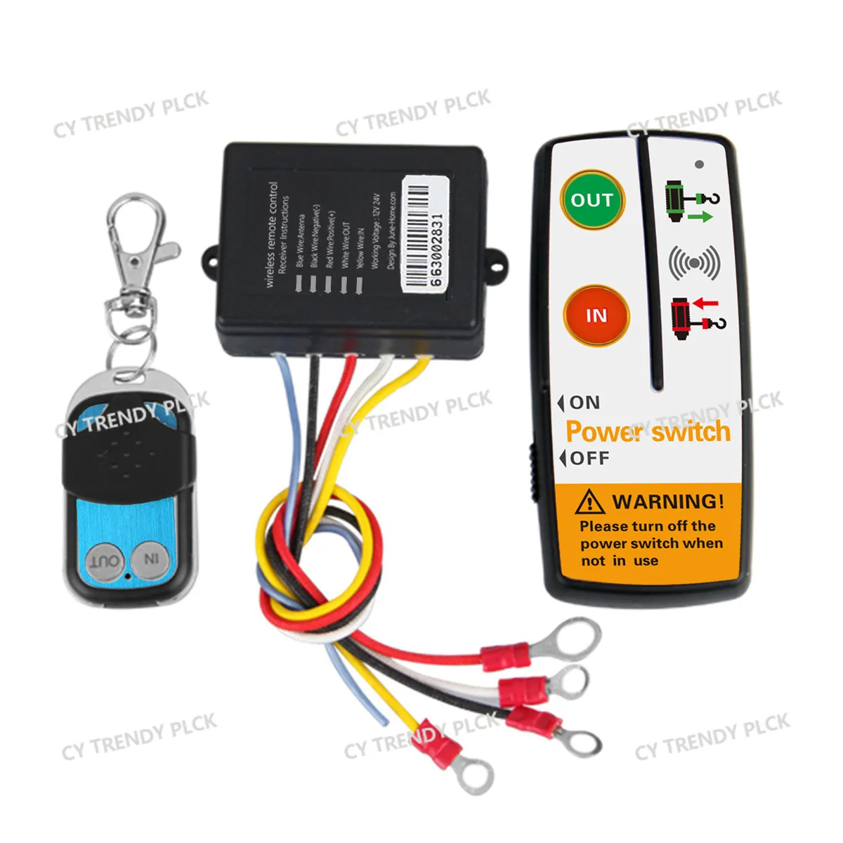[Battery Not Included] 12V 24V Electric Winch Control System, Relay, Wireless Switch Off-road Winch Control