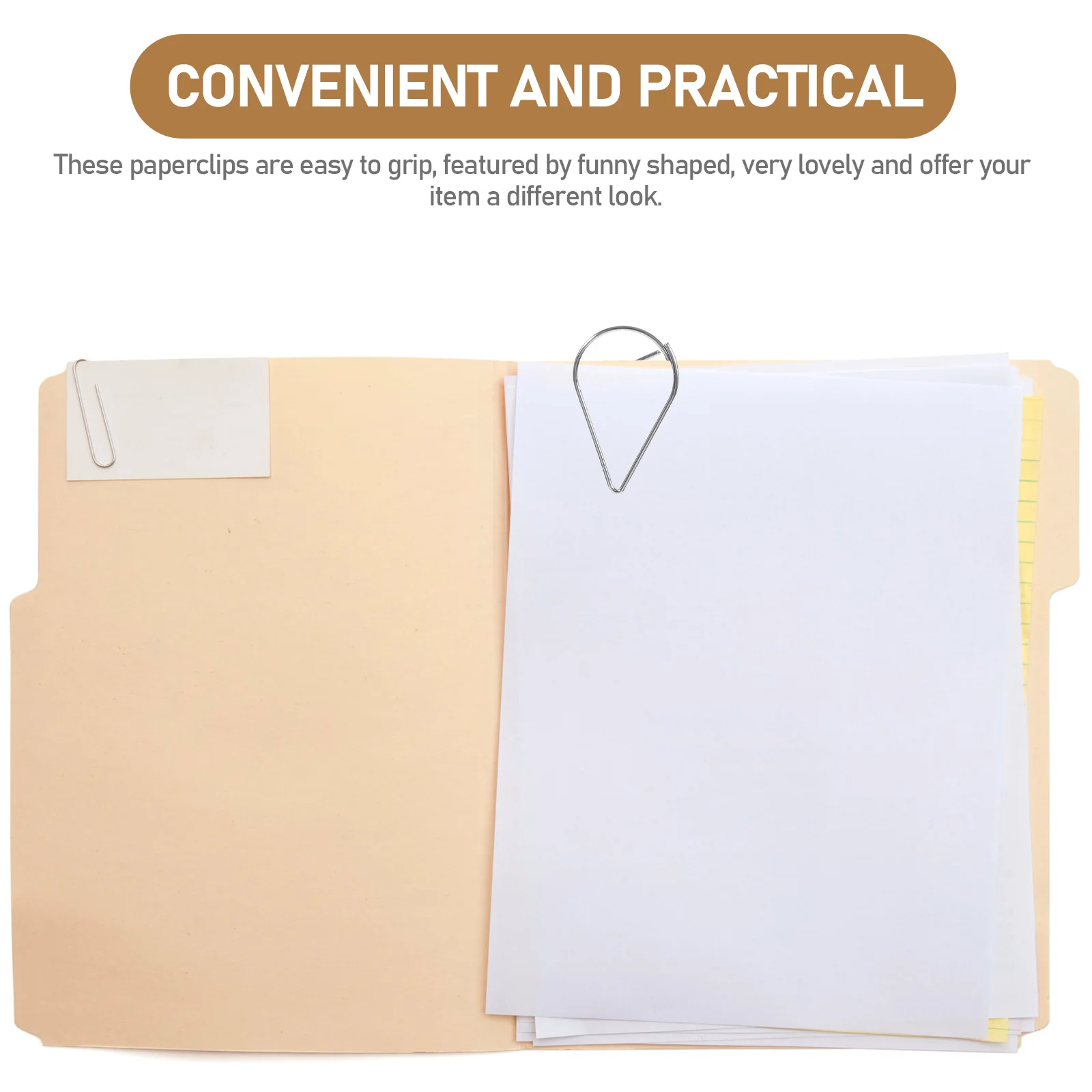 Modeling Paper Clips Metal Material Water Drop Shape Golden Silver Black Colored Bookmark Memo Clips 2.5x1.5cm