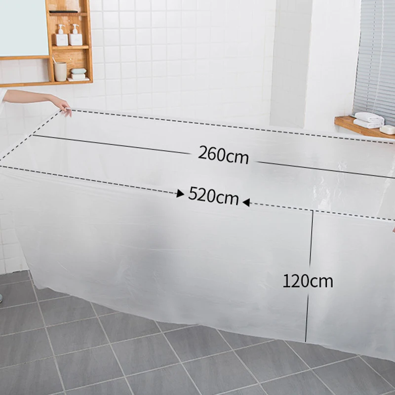 new arrival disposable travel bathtub cover bag portable thickened plastic bath bucket film bag with sticker cleanliness