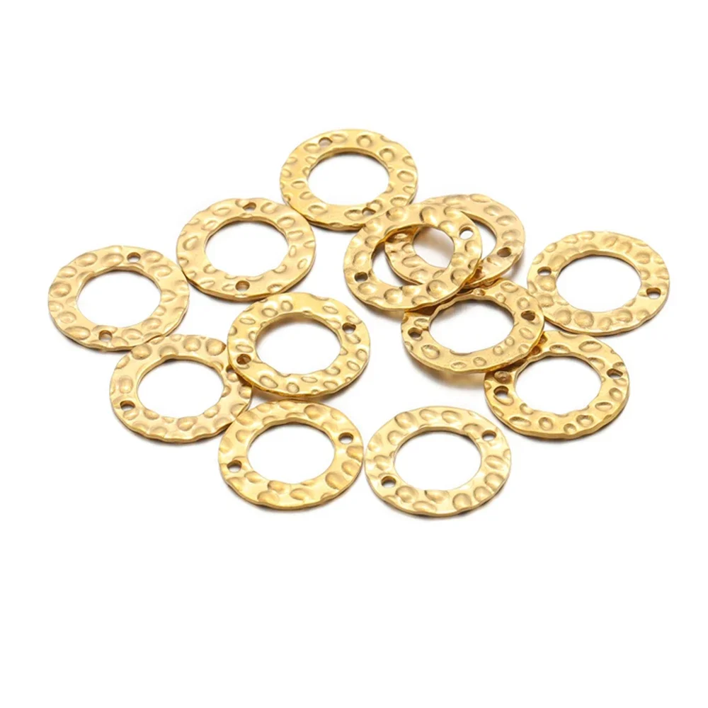 

20pcs/lot Stainless Steel Round Hollow Connector Necklaces Charms for DIY Jewelry Bracelet Earrings Making Findings Accessories