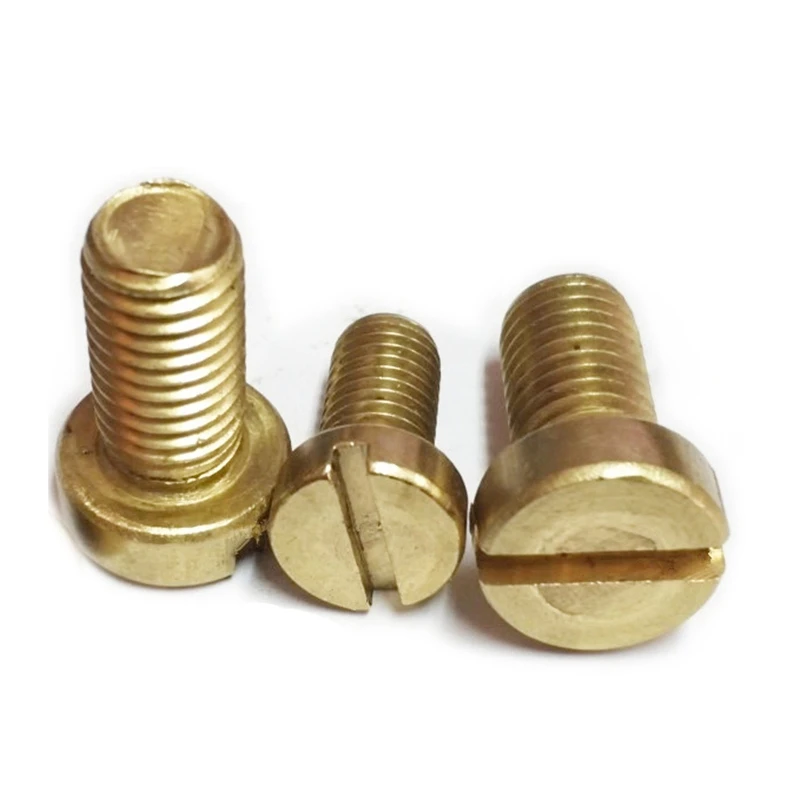 Brass Slotted cheese head screw DIN84 Brass screw Brass bolt GB65 M2 M2.5 M3 M4 M5 M6 M8