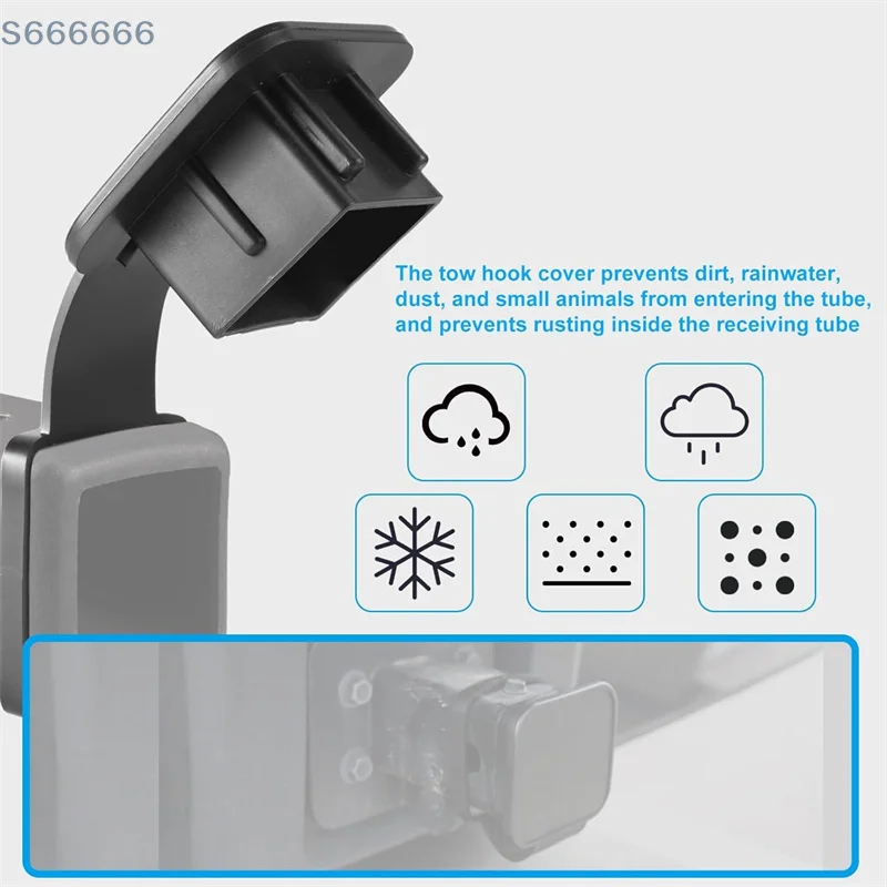 السيارات الخارجي اكسسوارات السيارات وصلة مقطورة غطاء 2 بوصة مقاوم للماء سحب وصلة يغطي Uni-versal التوصيل غطاء أنبوبي حامي #6