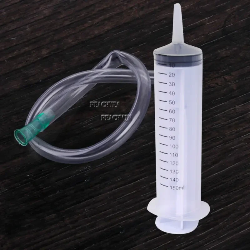 

1 Set 150ml Clear Large Syringe Plastic Large Disposable Syringe Feeding Inlet Pump Oil with 1m Soft Tube For Injectors Ink kit