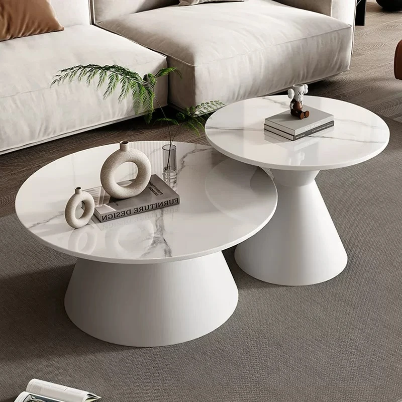 Round Funky Coffee Table Modern Living Room Flower Apartment Coffee Table Side Sofa Mesa De Centro Sala Home Furniture