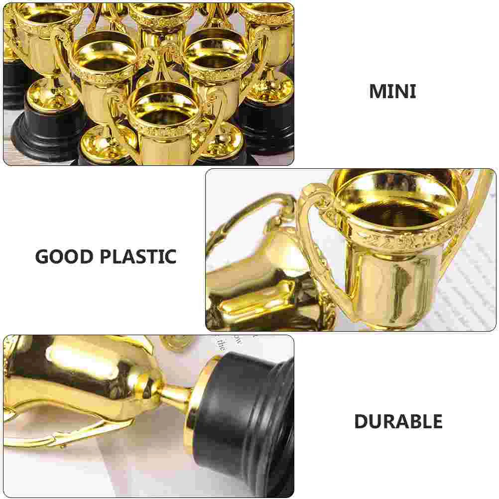 10 Pcs Children's Trophy Soccer Toy Mini Gold Trophies Kids Football Basketball Reward Small Prize