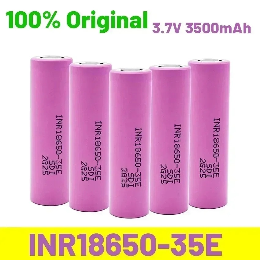 100% Original 2024New Bestselling 18650 3500mAh 25A Discharge INR18650 35E 1-100PCS 3.7VLi-Ion Screwdriver Battery+Free Shipping