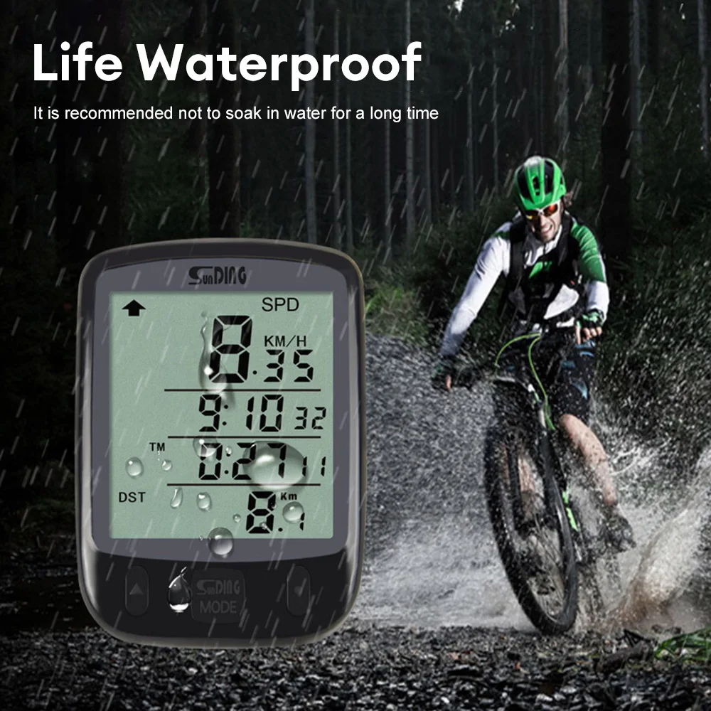 Odómetro de bicicleta resistente al agua, pantalla LCD, velocímetro de ciclismo, odómetro, contador de velocidad de ciclismo, accesorios para bicicleta