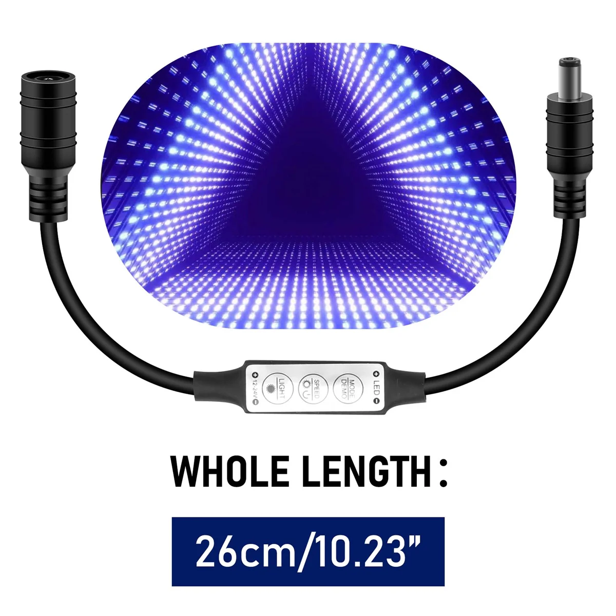 

A06K Low-profile Inline Controller Mini 3 Key Dimmer Switch for LED Strip Light Black