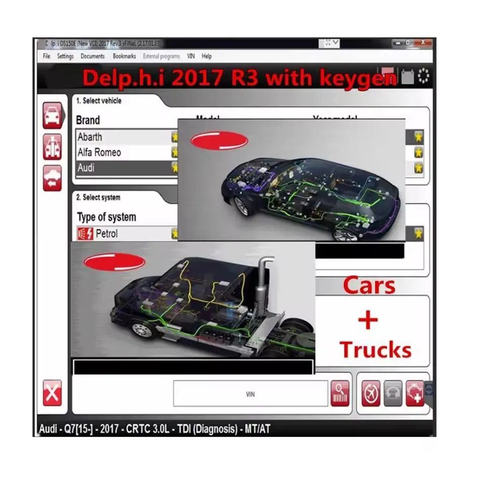 

2024 Hot Sale for Delphis 2017 R3 with Keygen forDS150E for Delphis Diagnostic Bluetooth VCI vd obd2 Scanner For Cars and Trucks