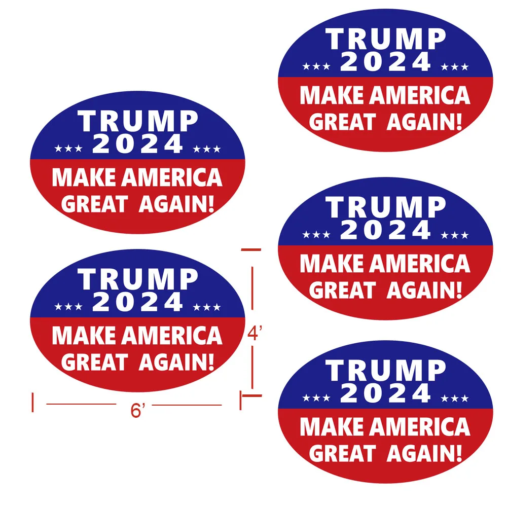 Stiker mobil 2024 Trump 5 pak, stiker Decal mobil huruf Trump besar, membuat Amerika hebat lagi 2024 untuk digunakan Bumper/dinding/jendela/kulkas