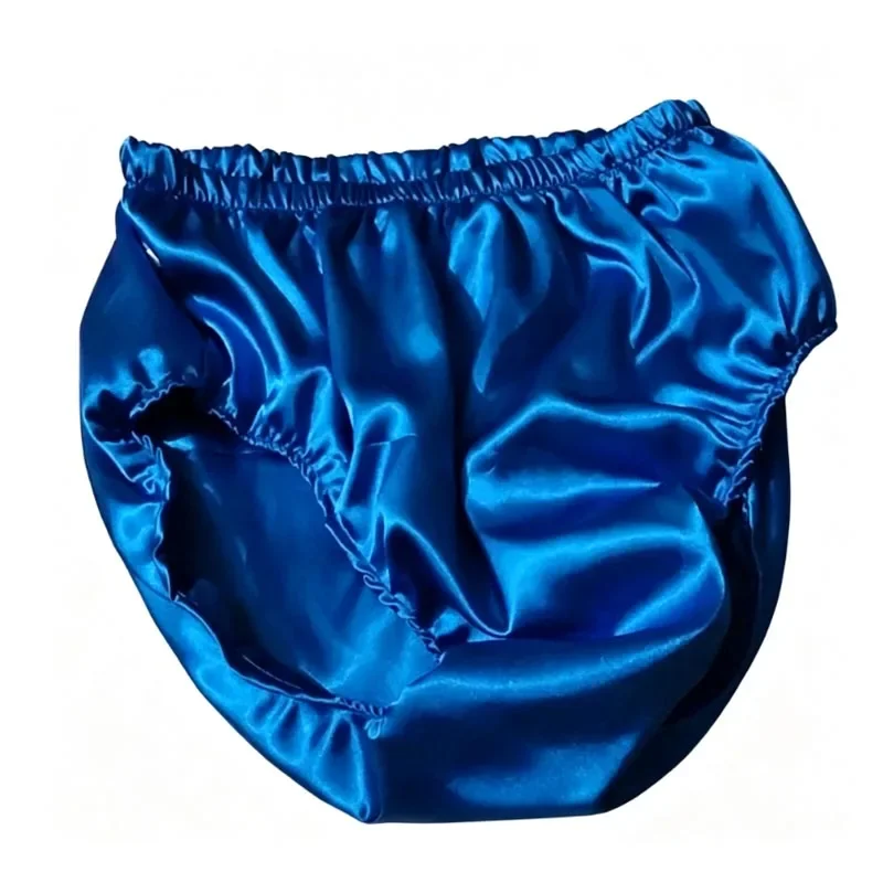 Double Layered Satin Sexy Woman Briefs Soft Smooth Glossy Silky Touch Panties Party Club CD Sissy Underpants