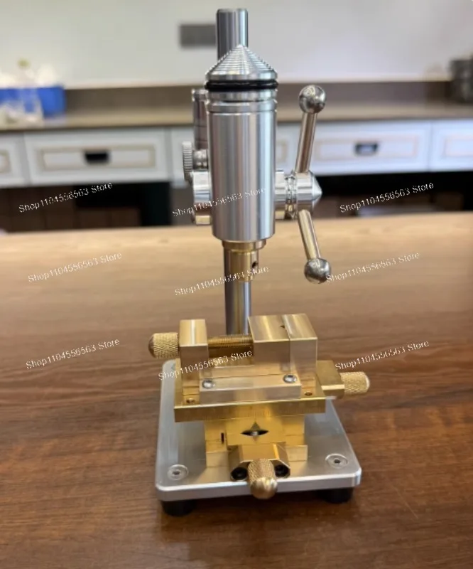 High Precision Manual XY Cross Slide Table 2 Axis Lead Screw Drive Flat Vise for Milling Drilling Worktable