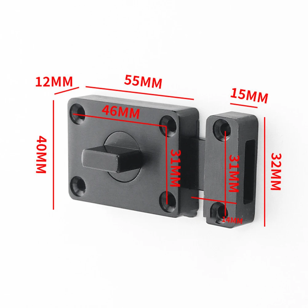 Brand New Barn Door Door Latch Aluminium Alloy Burglar Proof Screws Jewelry Box Keys Needed Kitchen Cabinet Locking Solution