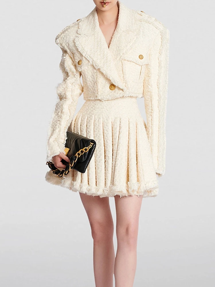 Solid Temperament Blazers For Women Notched Collar Long Sleeve Patchwork Single Button Vintage Blazer Female Styleкостюм