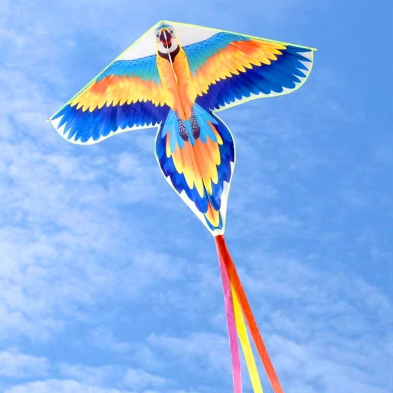 140 ซม.Parrot kite fly ของเล่นเด็กผ้าไนลอน kite เกมกลางแจ้ง beach kite ร่มชูชีพลมนก kite 3d kite papalotes dragon kites