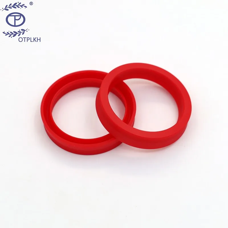 Y-type cincin segel poliuretan PU segel merah y-ring piston rod sealing tidak standar suku cadang berbentuk pabrik disesuaikan