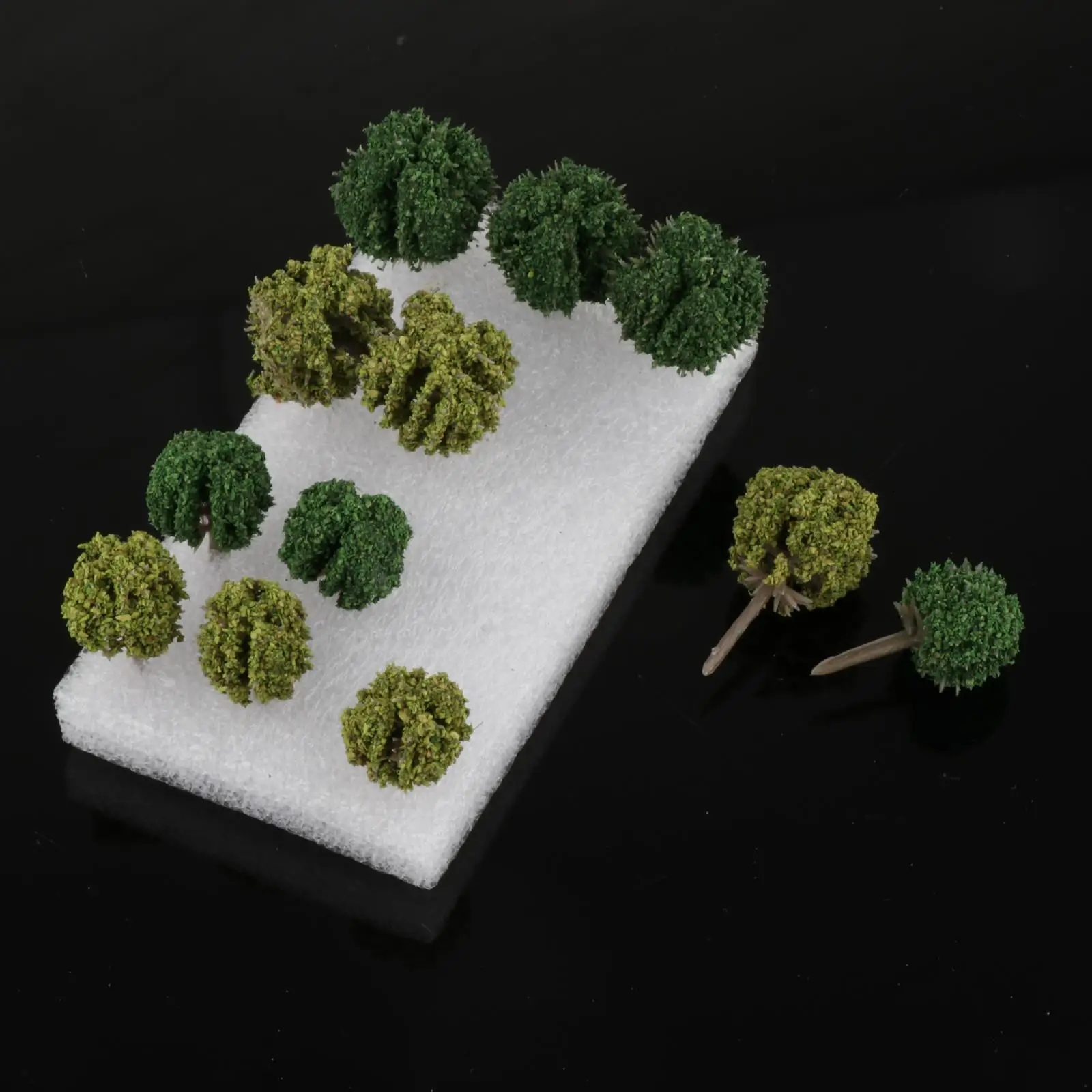 12x Modelbomen Lay-Out Ornamenten Rekwisieten Miniatuurbomen Architectuur Bomen Voor Sprookjes Tuinscène Diy Projecten Aanleg Spoorweg