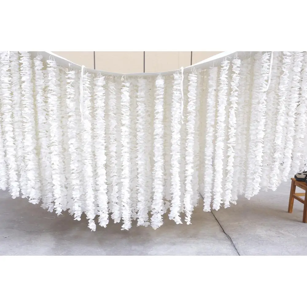 FSDKX Wholesale Promise for Christmas Wedding Decoration Artificial Red Rose and Lotus Silk Table Runners Flower Runner - view 6