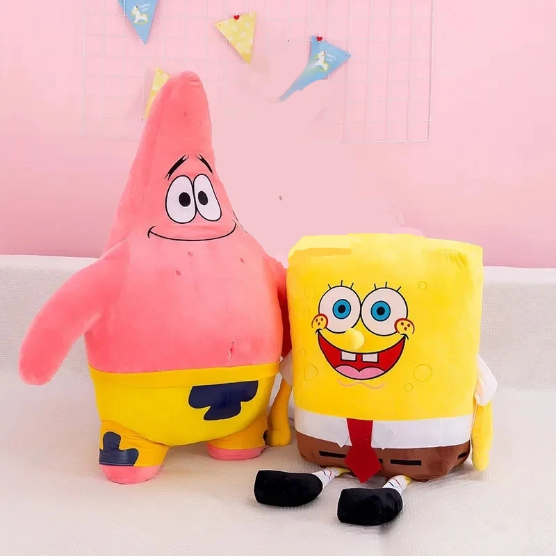 SpongeBob Big Size Cute  Patrick Star Plush Toy Very Soft Hug Pillow Stuffed Cartoon Anime Plushies Kawaii Doll Xmas Gifts