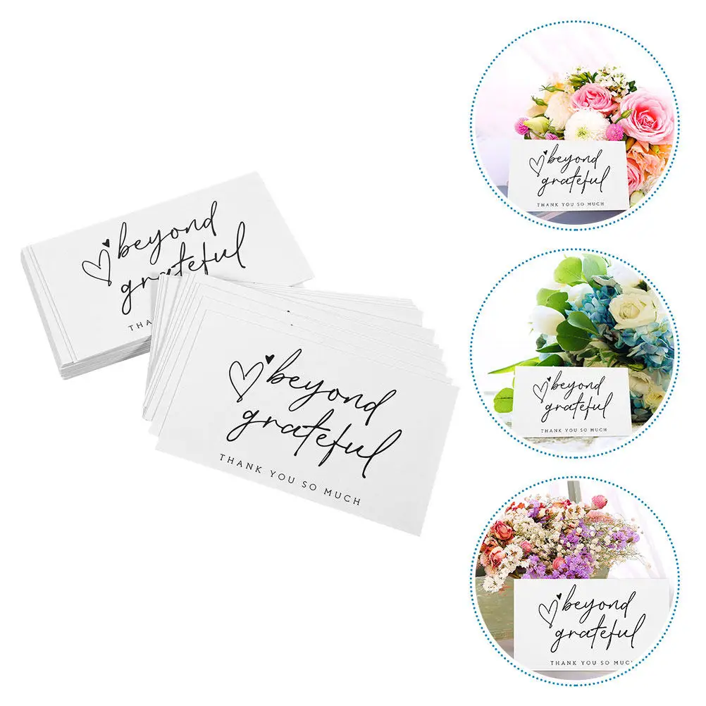

200Pcs Blank Thank You Cards White Premium Thick Stock Smooth Writing Surface for Bridesmaid Bridal Shower Gratitude Cards Small