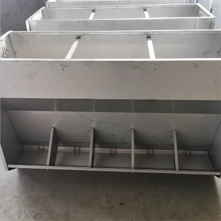 animal farm small size pig feeder piglets feeding trough automatic feeding double-sided troughs