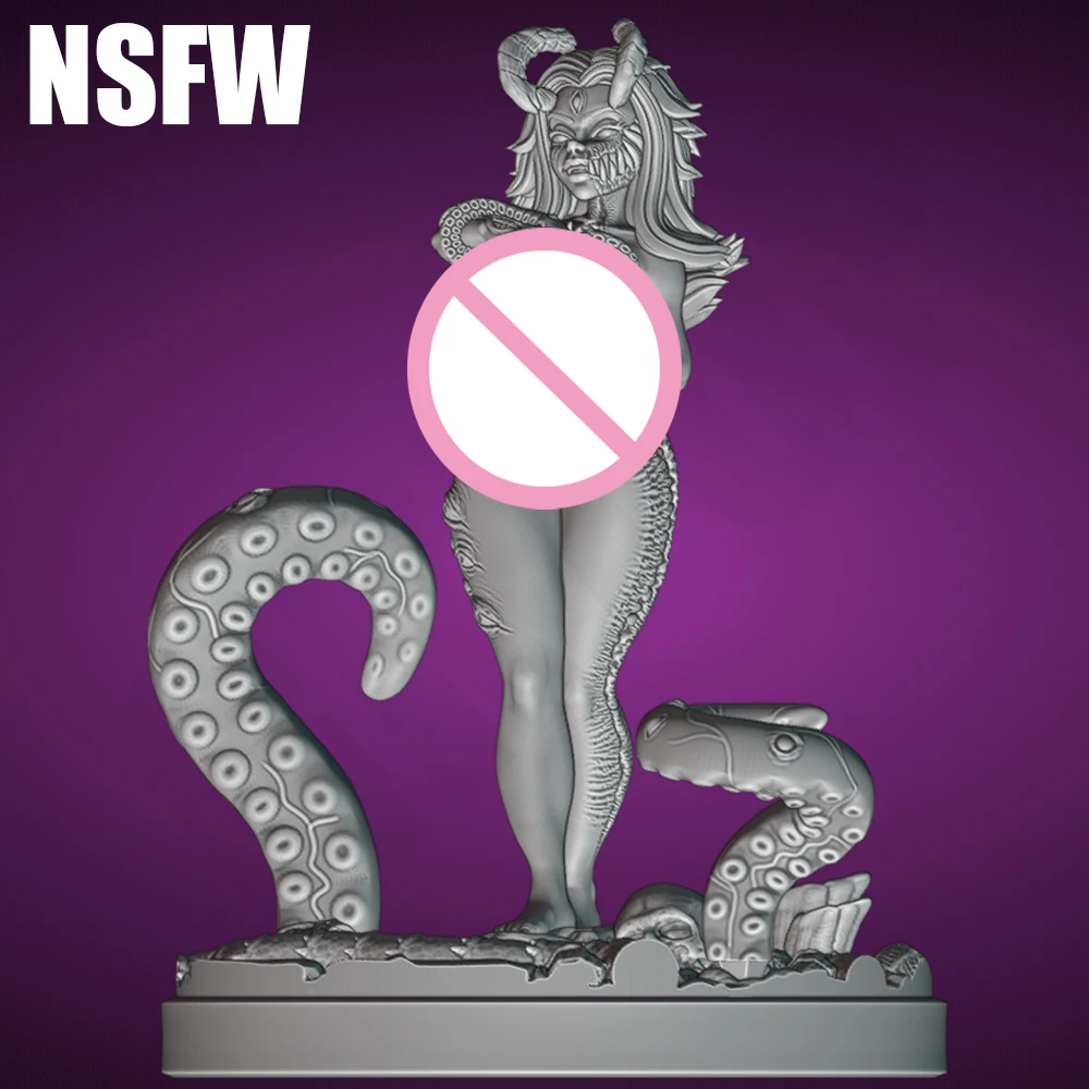 セクシーなエルドライト容器 NSFW 1/24 スケール樹脂フィギュアモデルキットウサギ未組み立て未塗装人形 3D 印刷 DIY 像工芸品おもちゃ