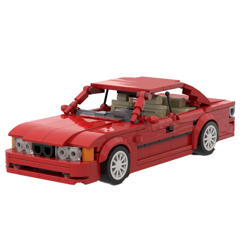 406 قطعة من طوب السيارات الرياضية عالي السرعة باللون الأحمر للمدينة   مجموعة ألعاب تجميع DIY لبنات البناء الإبداعية للأطفال هدية رائعة لعيد الميلاد #5