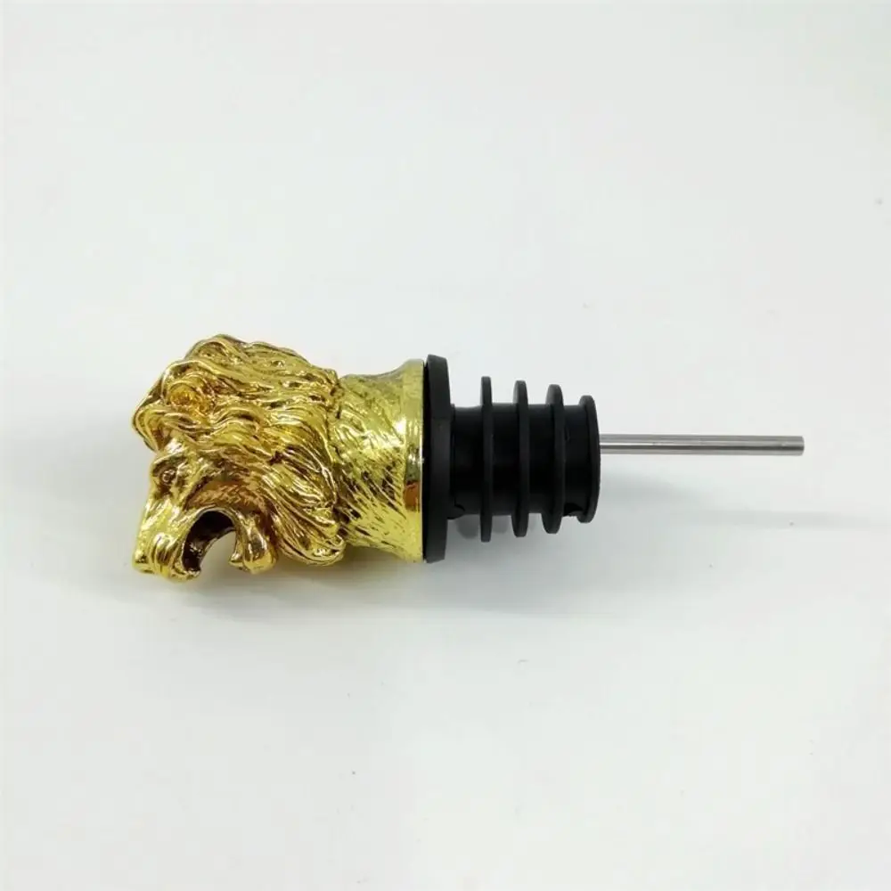Cute Leopard/Lion/Antelope Head Wine Pourer Zinc Alloy Portable Bottle Stoppers Wine Dispenser Party Supplies
