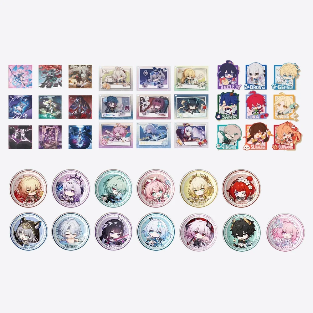 

Sunsyea Honkai Star Rail Official Merch miHoYo Original Authentic YFS Series Coaster Keychain Dan Heng Blade Kafka