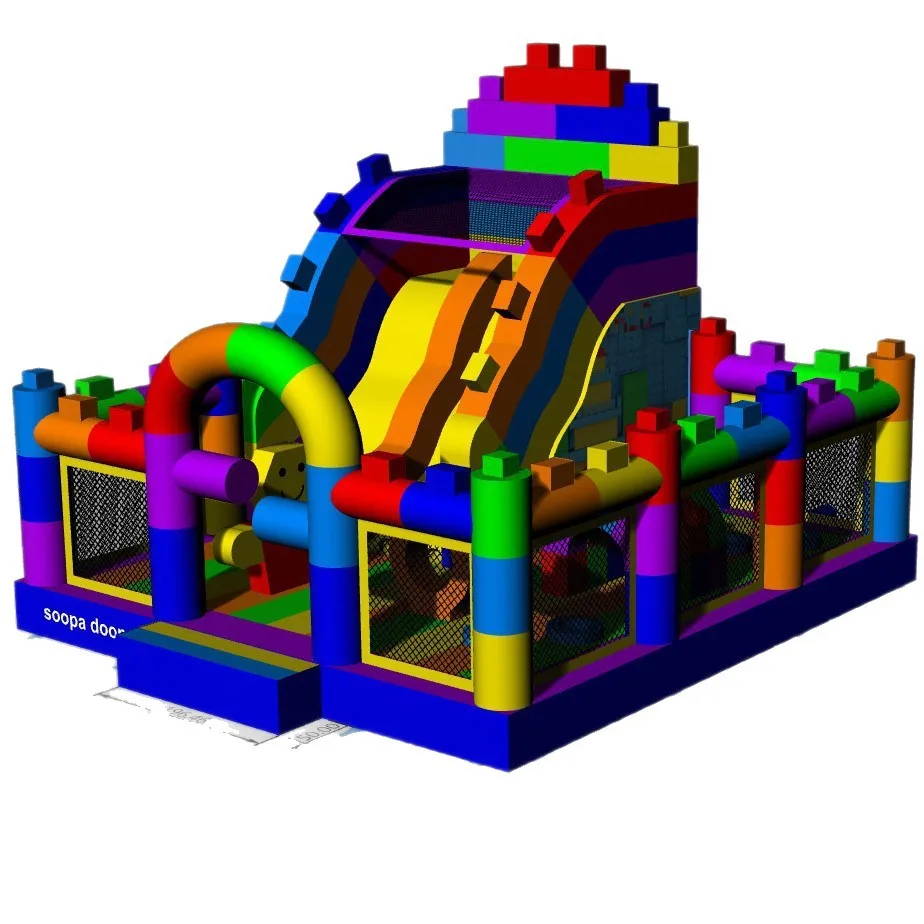 #Customized large outdoor inflatable trampoline inflatable slide, commercial stall naughty castle, foreign trade children's infl