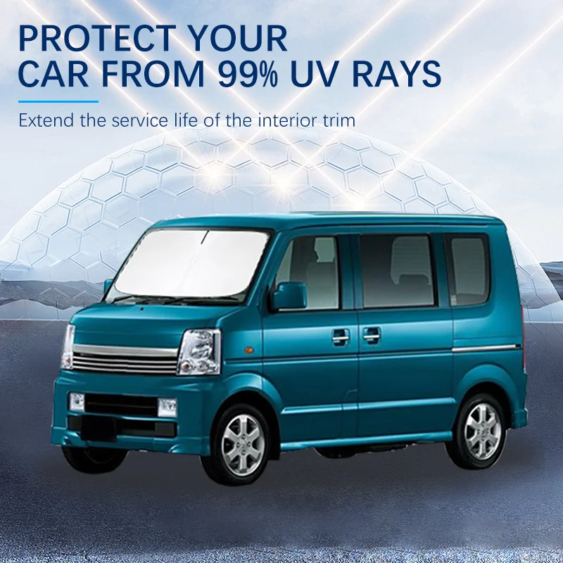 

Car Windshield SunShade Sun Visor Foldable Parasol Blocks UV Rays For Suzuki Every DA17V WAGON