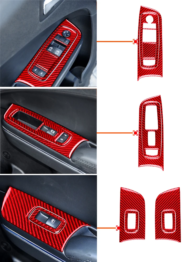 Car Interior Accessories For Dodge Charger 2011 2012 2013 2014 Carbon Fiber Decorative Stickers Dashboard Speedometer Cover Trim 3