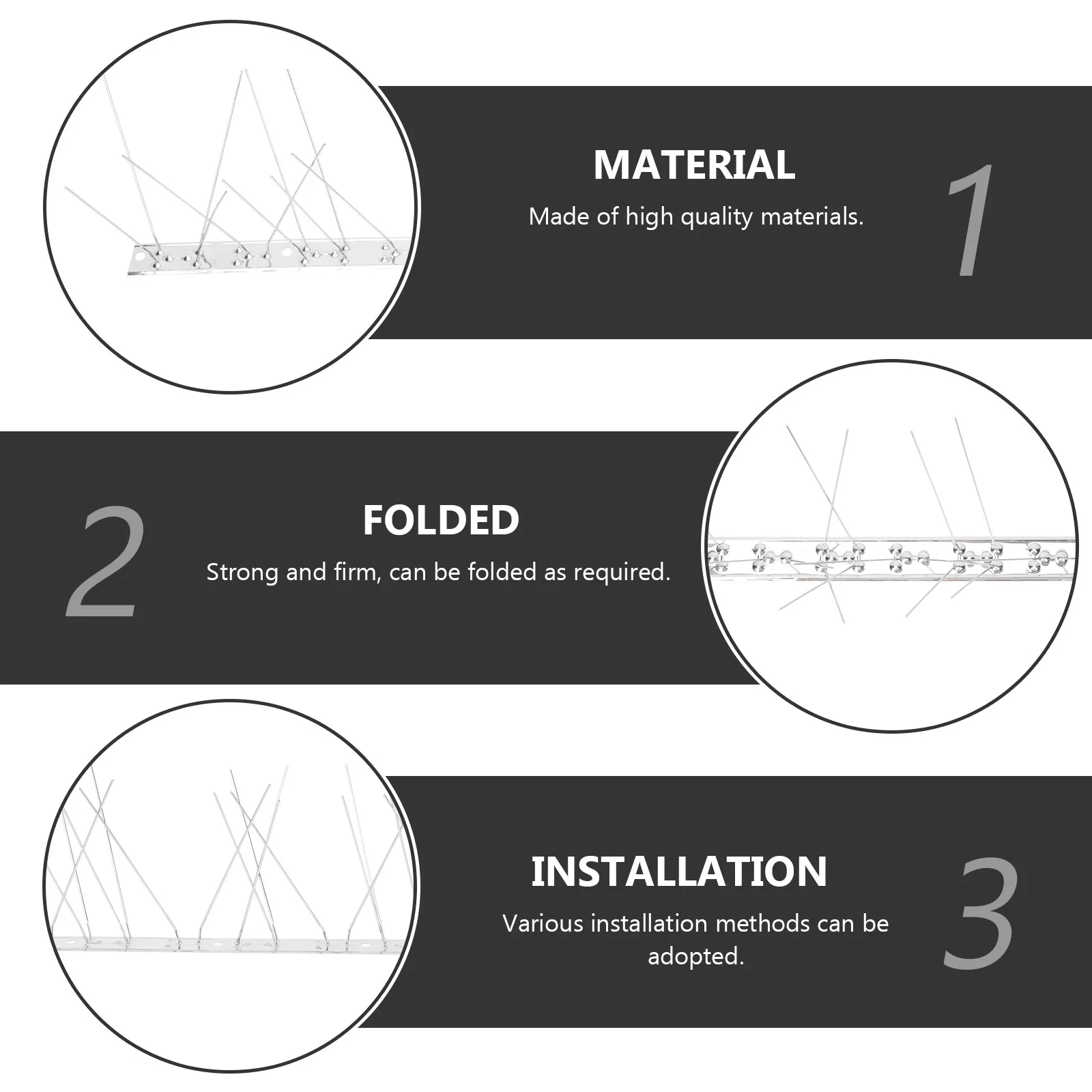 

1Pcs Weatherproof Bird Spike High Density Metal Spike Barrier for Roof Fence Garden Pigeon Prevention Outdoor