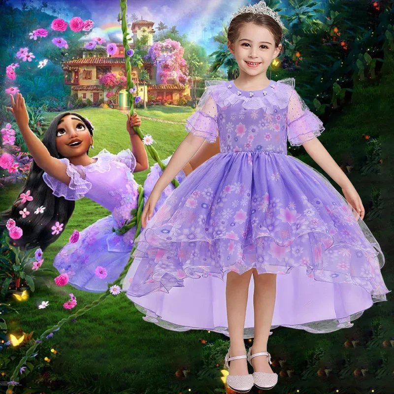 Vestido de Encanto mirantil para niñas, disfraz de Halloween, Carnaval, fiesta de princesas, nuevo