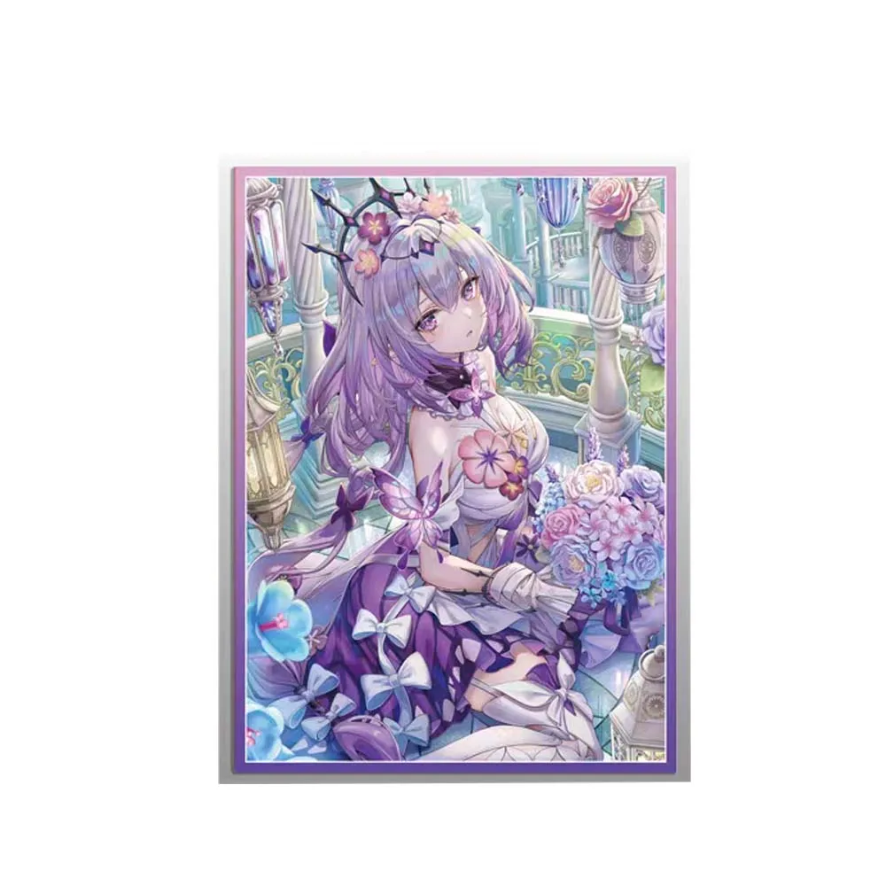 

60PCS Laser Anime Japanese Card Sleeves HonkaiStar Rail Castorice Cartoon Card Protective Cover Gifts 67*92MM