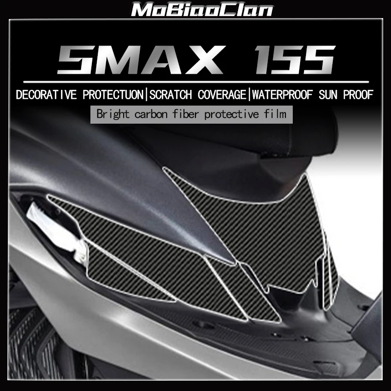 

For YAMAHA SMAX155 smax 155 Motorcycle Accessories Plastic Parts Area Carbon Fiber Decoration Protective Stickers Kits Refit