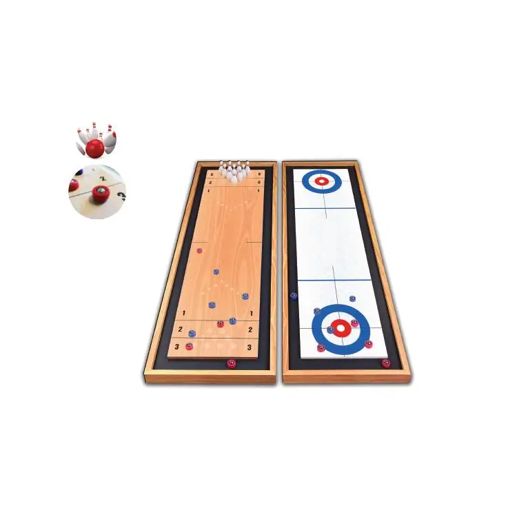 

Indoor 2 in 1 Wooden Tabletop Shuffleboard Table Game for Kids and Adultspromote sales
