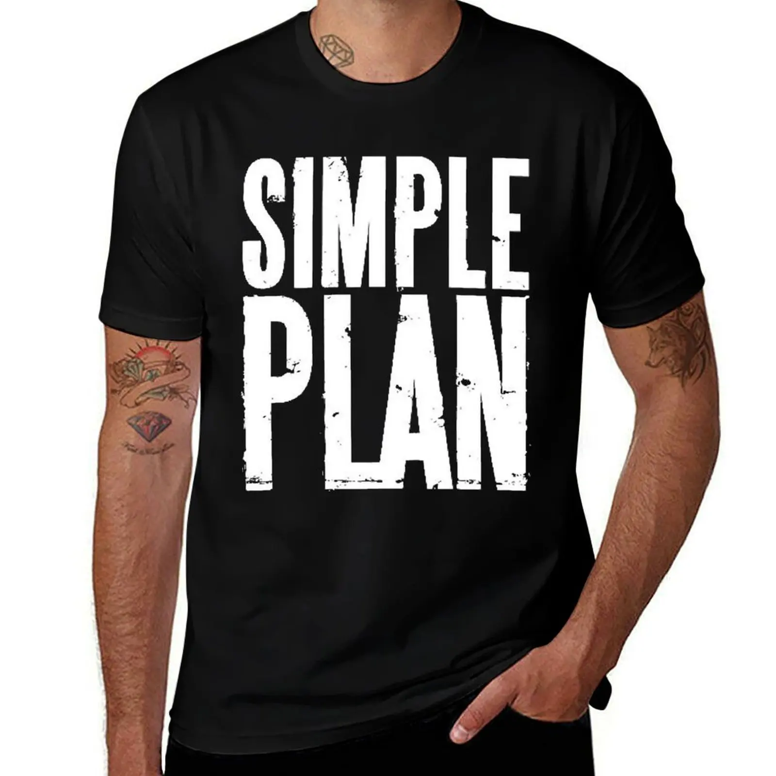 Simple Plan Logo Essential T-Shirt Work Wear Breathable Tee T-Shirt