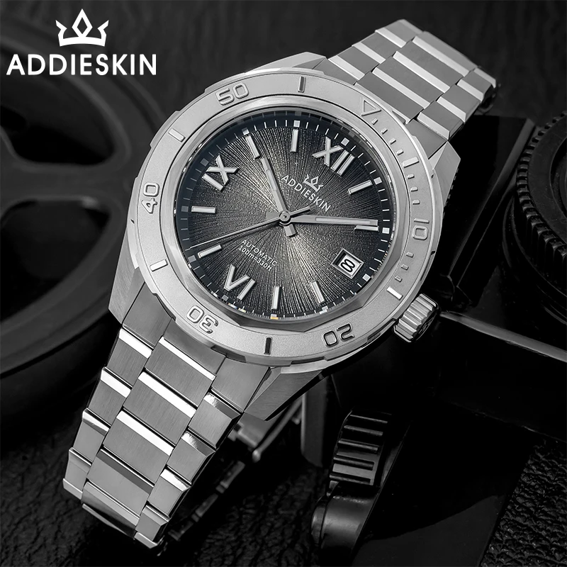 AddiesKin 2025 New Luxury Watch Miyota 9015 Sapphire Crystal Dress Automatic Mechanical Watches See-through Caseback Men Watches