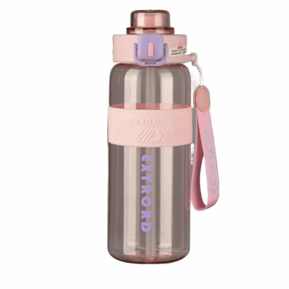 

Portable 800ml Sports Water Bottle Large Capacity with Handle Straw Water Jugs Lightweight Leakproof Travel Kettle