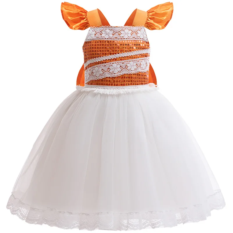 

2-10 Years Girls Dress Summer Big Bow Sleeveless Mesh 2025 New Fashion Girls Princess Dress Dance Party Costumes Kids Clothes