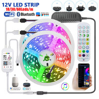 Led Rgb Strip Lights 12V Outdoor Waterproof Adhesive Led Tapes 5050 5M 10M 15M 18/30/60 Leds/M Ice String Led Room Light Decor