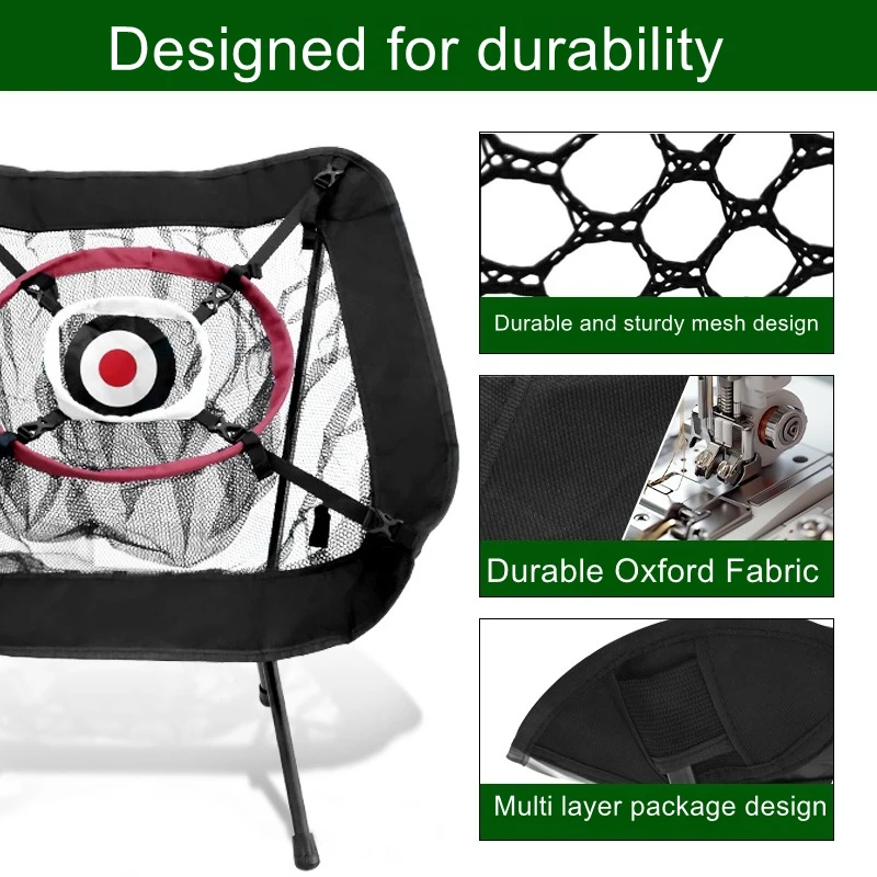 Indoor Golf Swing Practice Net, Three-Layer Chipping Target Practice Net, Home Use Batting Net, Swing Cage, Ball Collection Net