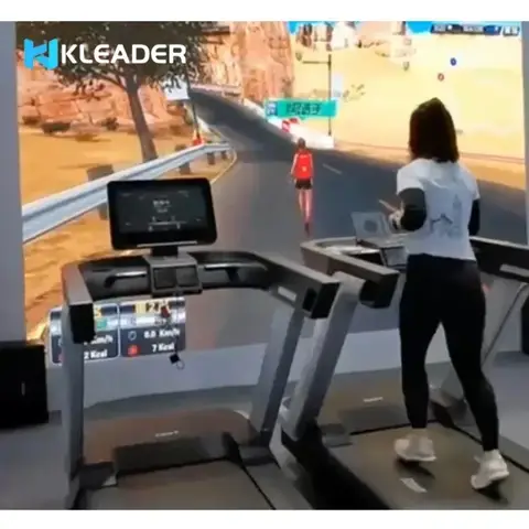 Newly Upgraded Interactive Treadmill Game System 360 Degree Rotating Vr Walking Simulator Fitness Platform Game 9d Virtua