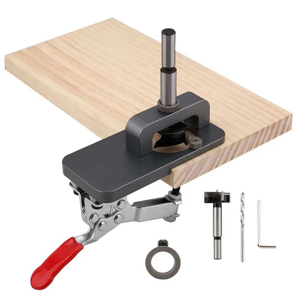1Set 35mm Hinge Punching Tool Woodworking Hole Opening Auxiliary Tool Adjustable Tension Simple Use Furniture Factory