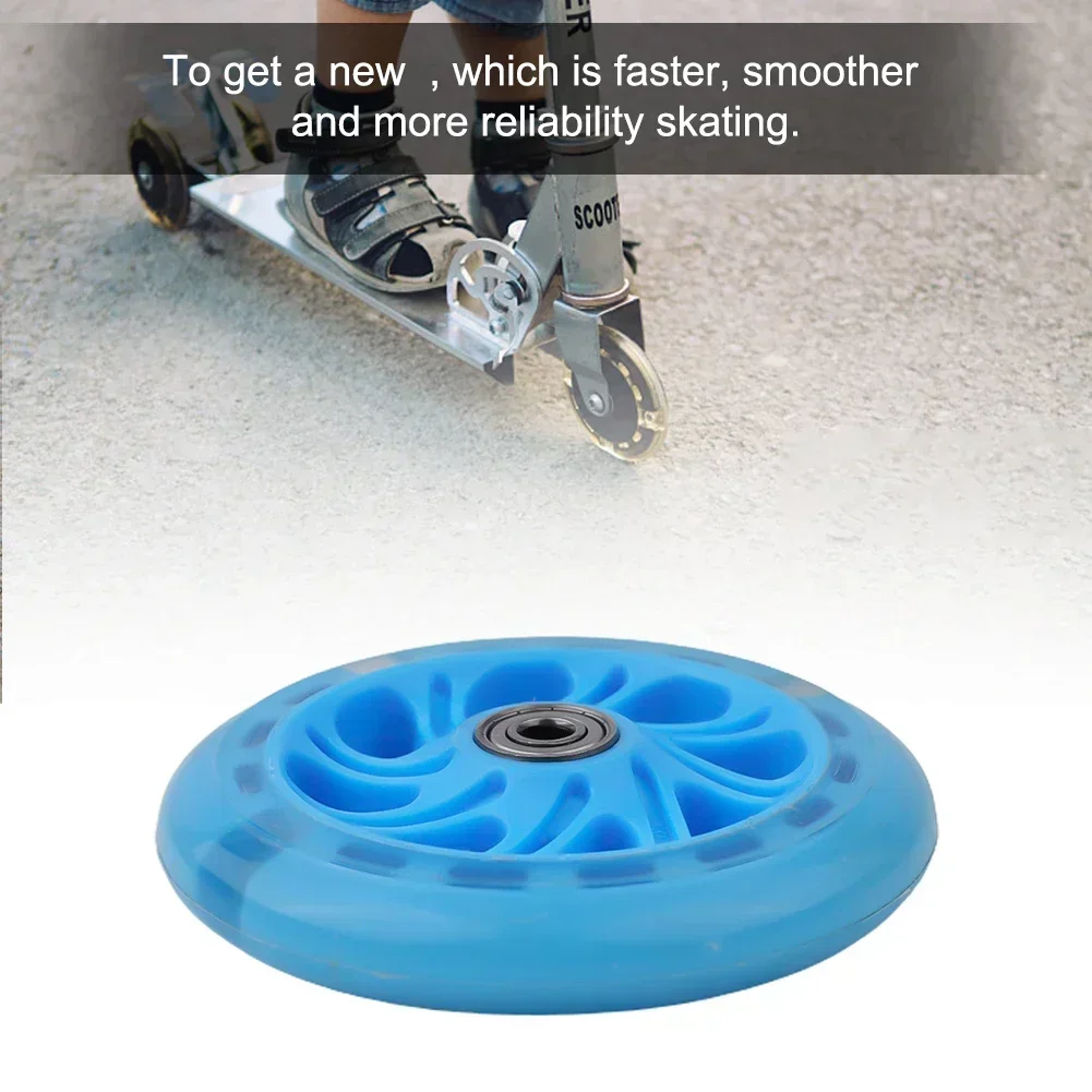 Scooter Wheel LED Flashing Light Wheels For Kids Scooter Mini ABEc-7 Bearings Dia 120mm Luminous Silent Back Rear Flash Wheel