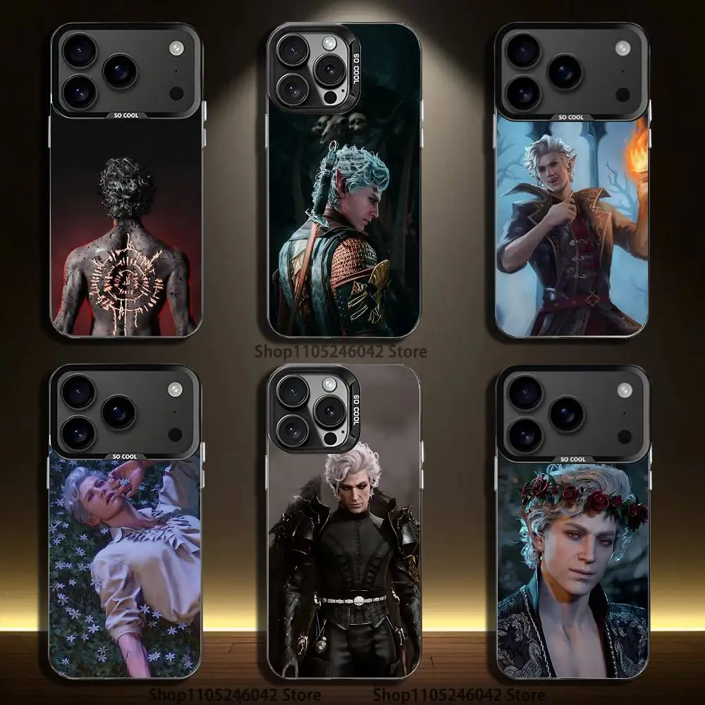 

Astarion B-BaldurS G-Gate 3 For iPhone 17,16,15,14,13,12,11,Mini,Pro,E,SE4,XS,MAX Black Shockproof Candy Matte Cover