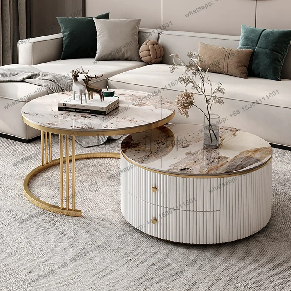 LJY Trendy Modern Coffee Table Luxury Nordic Simple Elegant Contemporary Style Mesa Centro Living Room Furniture
