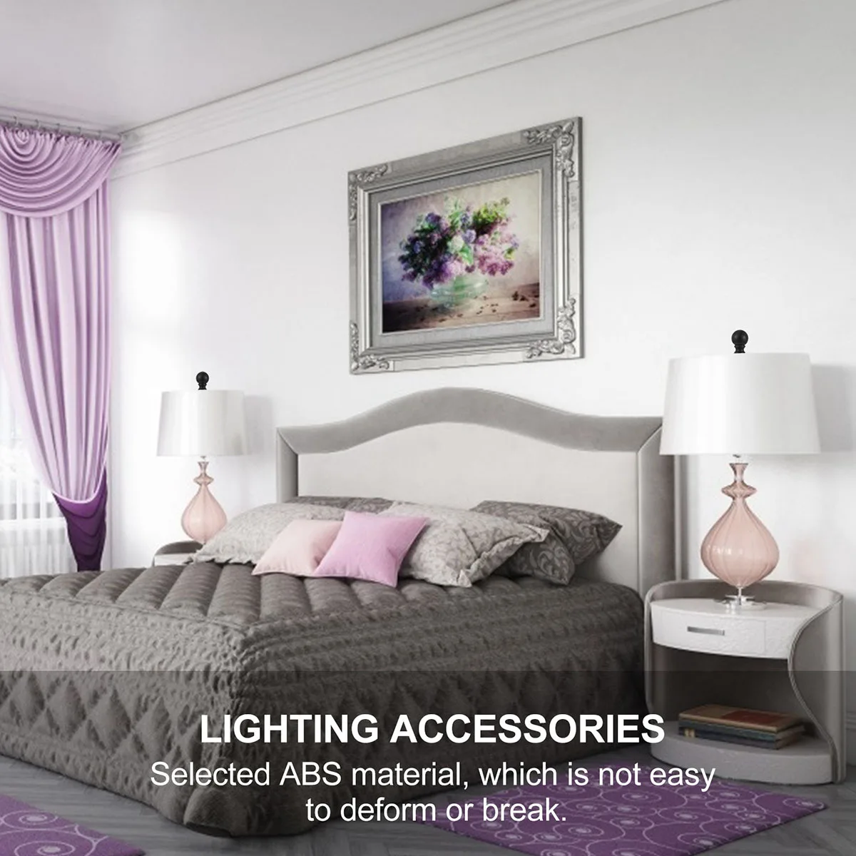 

10Pcs Ball Lamp Finial Light Head Decorative Knob for Household Floor Table Lamp Superior Performance No Burrs Comfortable Grip